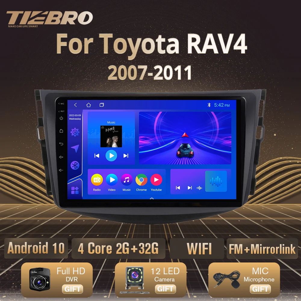 

TIEBRO 2G+32G DSP For Toyota RAV4 Android 9 Rav 4 2007-2011 Car Radio Multimedia Video Player Navigation GPS 2 Din Dvd Player