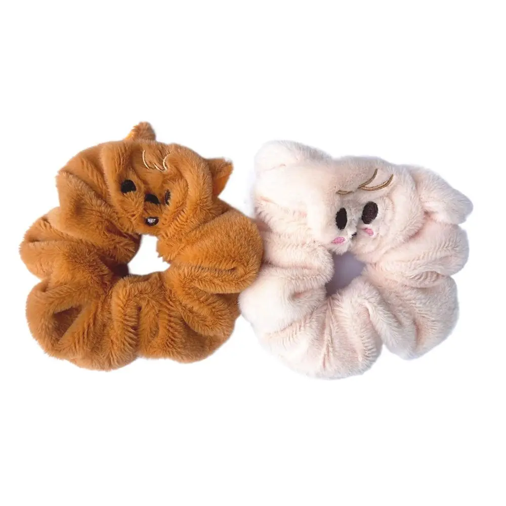 Модная тканевая веревка для волос с кроличьими ушками эластичная однотонная