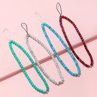 glass bead mobile phone chain beaded anti lost lanyard accessories for women girls
