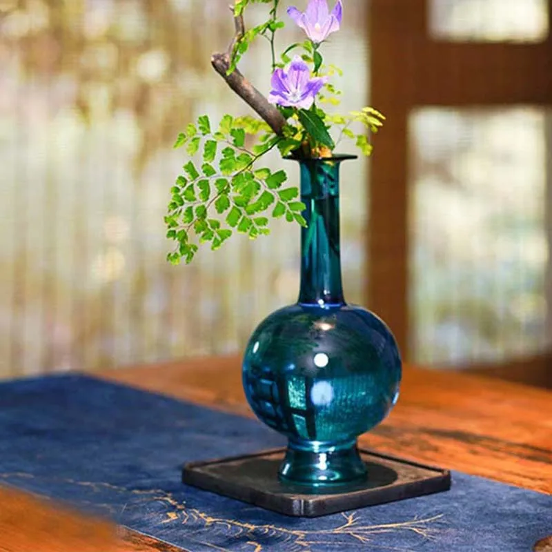 

Chinese style minimalist glass vases, glass flower utensils, flower vases, home and living room decorations and decorations