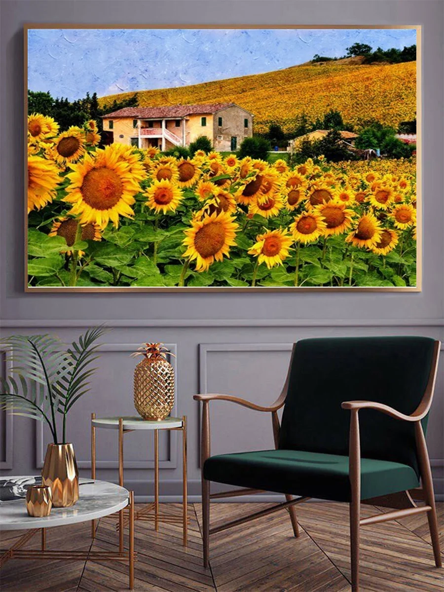 

Diamond Painting Sunflower Full Square Round Diamond Embroidery Butterfly Rhinestones Sale Mosaic Cross Stitch Decoration 9