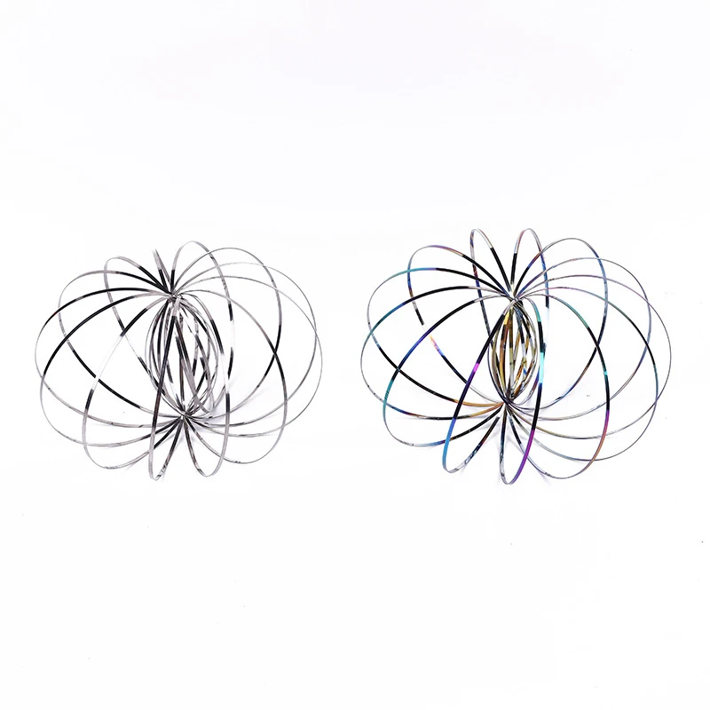 

Colorful Spinner Stainless Steel Flow Toy Amazing Flowing Arm Ring Toys
