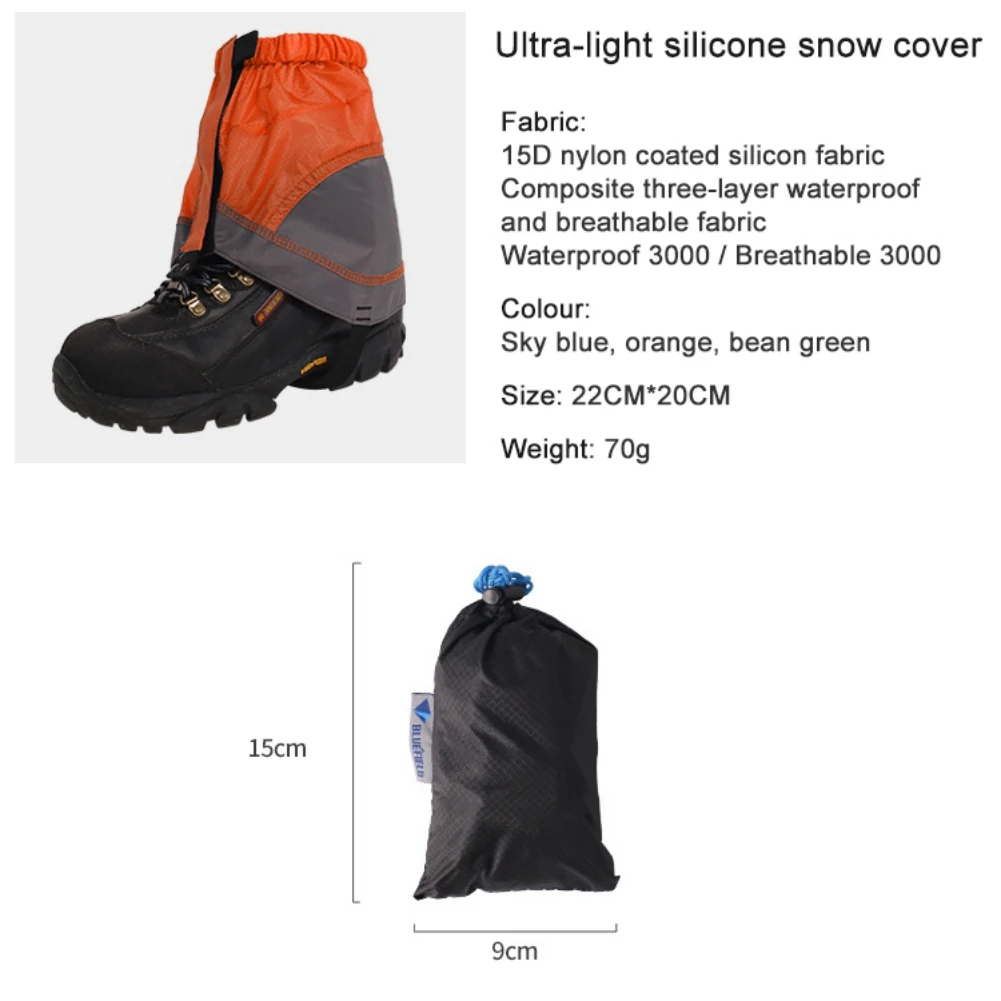 Waterproof Snow Shoes Leg Gaiters Hiking Boot Legging Shoes Warmer Shoes Cover for Outdoor Camping Trekking Climbing Hunting images - 6