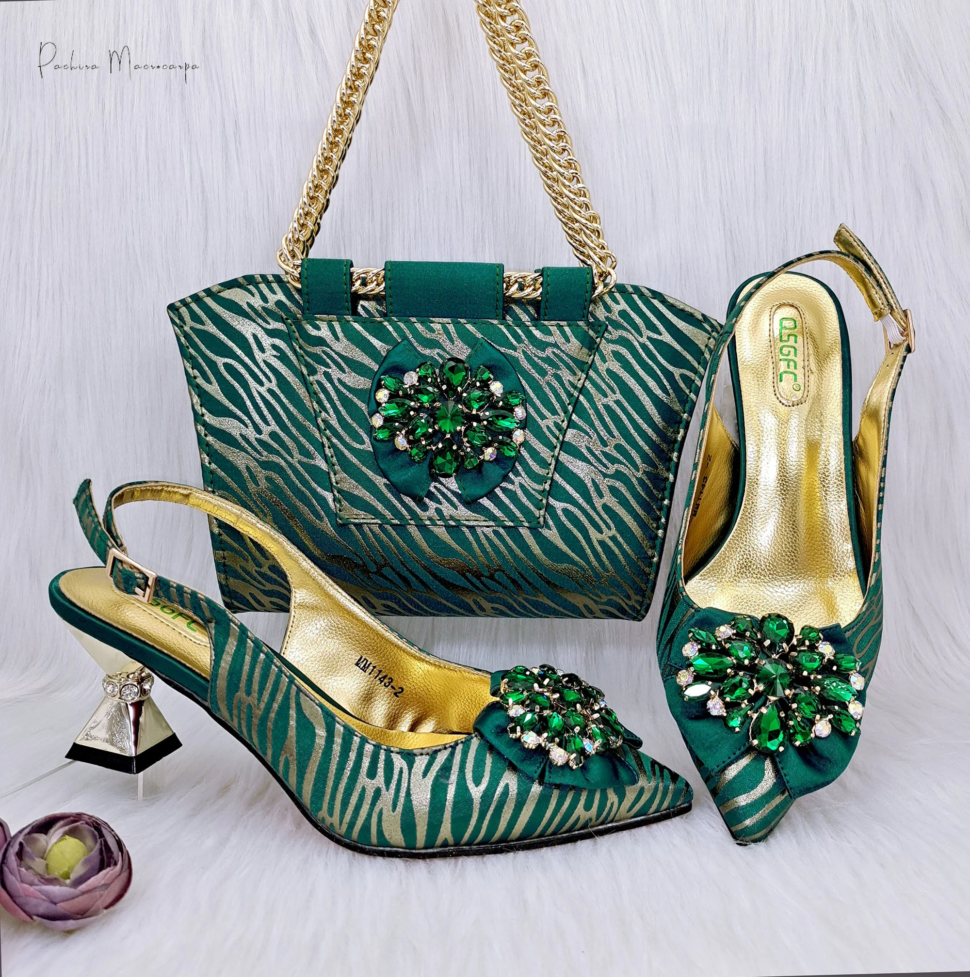 

PM 2023 New Style Ladies Bag Matching Shoes Set African Wedding Women Shoes And Bag In For Banquet