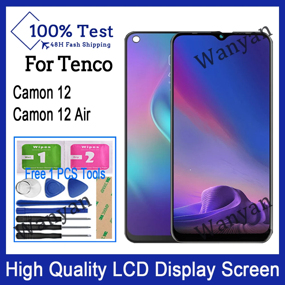 

Original For Tecno Camon 12 LCD Display Touch Screen Digitizer For Camon 12 Air LCD Replacement Parts
