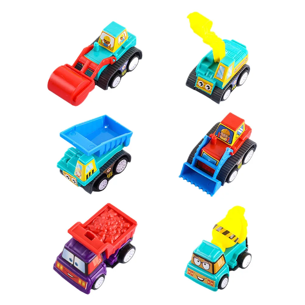 

6Pcs Household Back Car Interactive Mini Car Wear-resistant Children Playthings (Random Style)