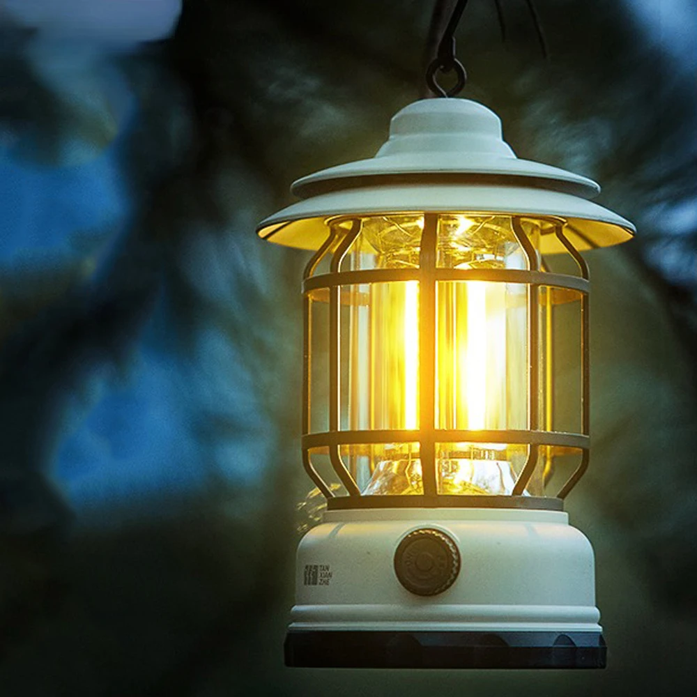 

Retro Outdoor Camping Lamp Type-C Fast Charging Lighting Decorative Waterproof Tent Lamp Portable Camping Lantern 2023