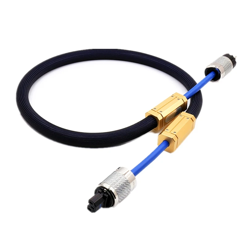 

Hi-end Alloy Gold Plated HiFi Audio Power Cable with Furutech NCF US & EU Plug Cord