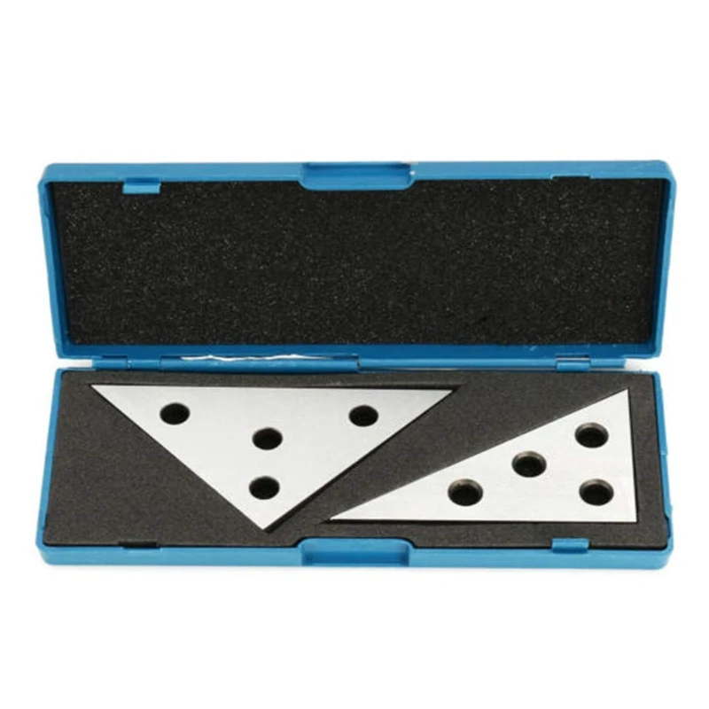 

Angle Block Set with Storage Case 30-60-90 & 45-45-90 Precision +/- 20 Seconds Machinist Tool 2 Piece Set Durable Drop Shipping