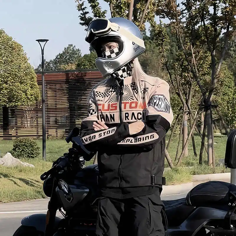 Мужская и женская куртка для езды на мотоцикле с защитой от ветра