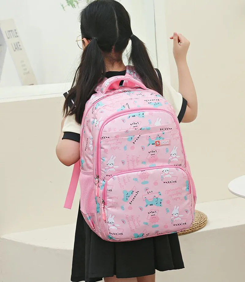 Fashion Shoulder Strap School Bag Elementary School Bag Children's Girl Sweet And Cute Lightweight Casual Backpack