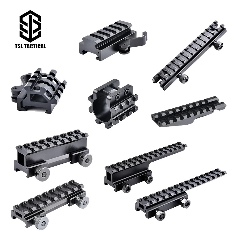 

Tactical Picatinny Rail Scope Mounting Base Metal Rifle Accessory Airsoft Hunting Raised Base RMR T1 T2 M300 M600 PEQ 15 DBAL