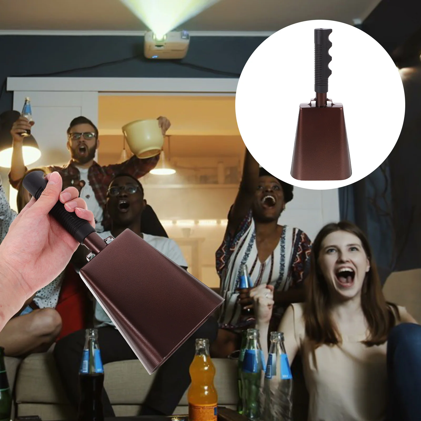 

Cow Bell Small Cowbell Single Ringing Noise Makers Ornament Metal Hanging Bells Horse Call