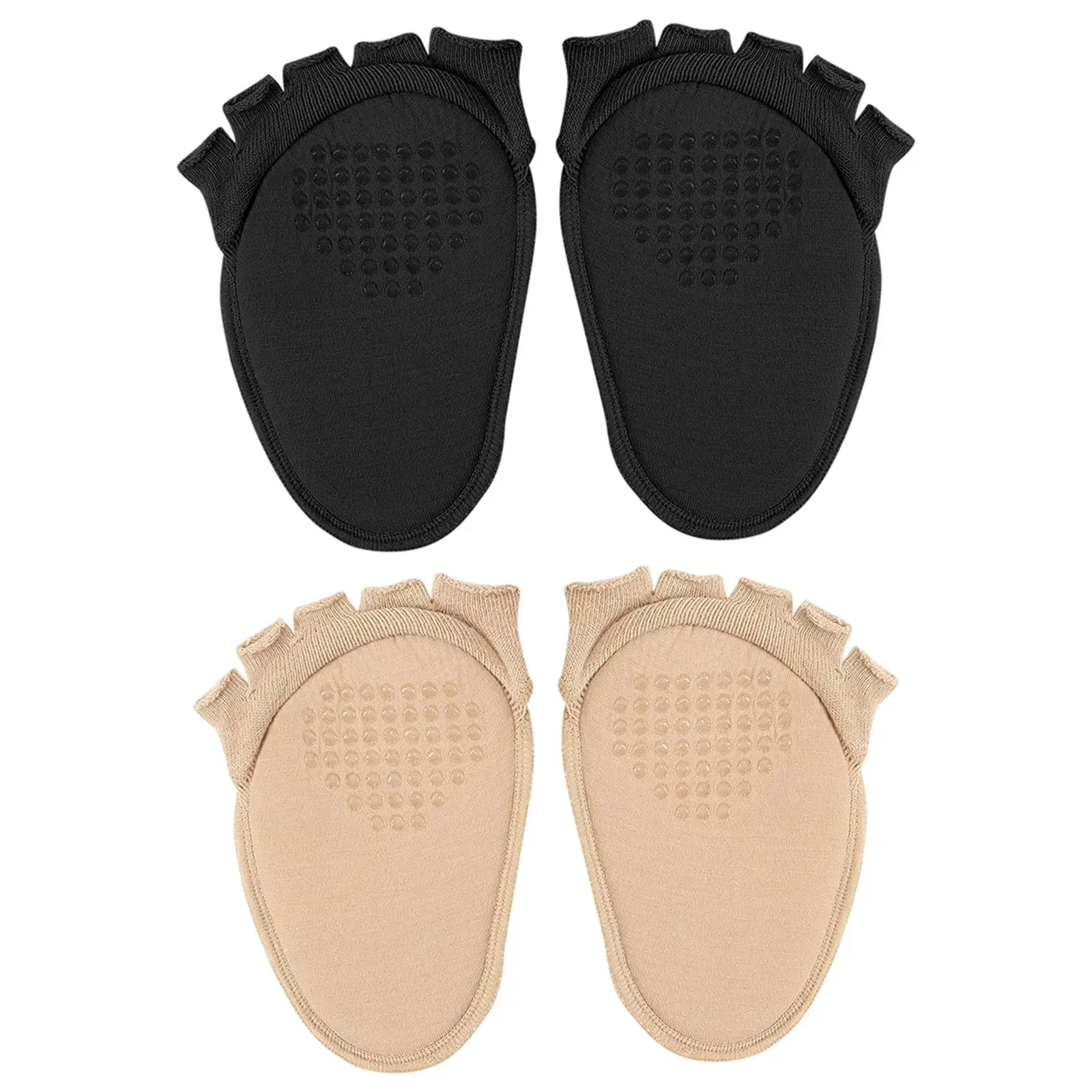 

Women Toe Topper Socks Sponge Cushion No Show Nonslip for Flats High Heels