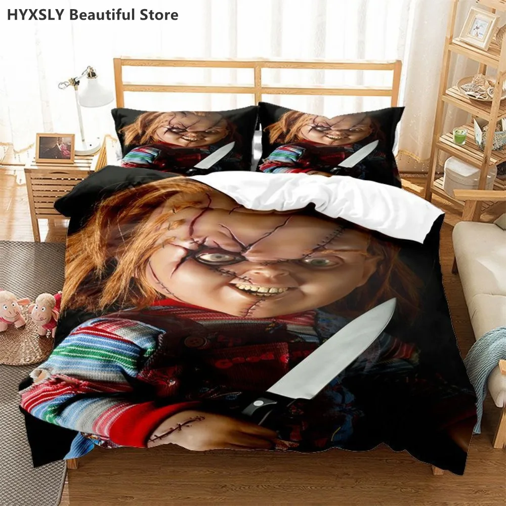 

Cult of Chucky Horror Movie 3D Duvet Cover Bedding Set Comforter Linen Pillowcases Gift Home Decor Single Double Twin King Queen