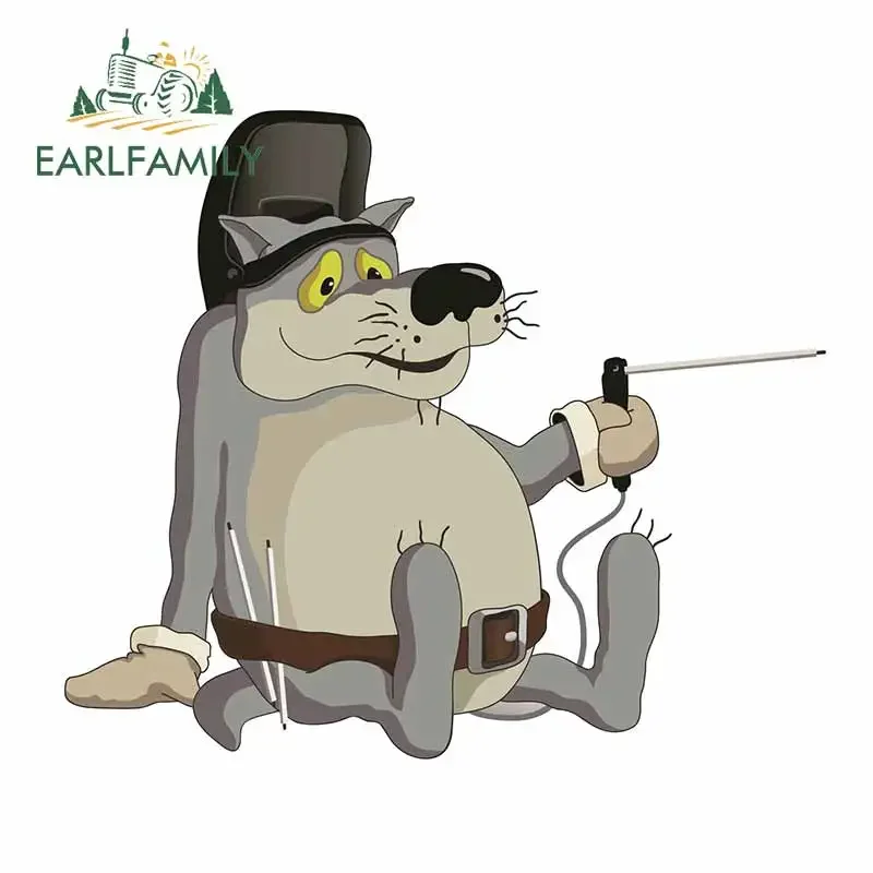 

EARLFAMILY 13 см для мультяшного сварщика, тонкая наклейка, сделай сам, автомобильные наклейки, сварочная маска, интересная водонепроницаемая для JDM SUV RV, украшение