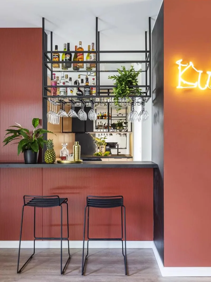 Железный барный винный вверх дном стеллаж для Винных Бокалов домашняя подвесная