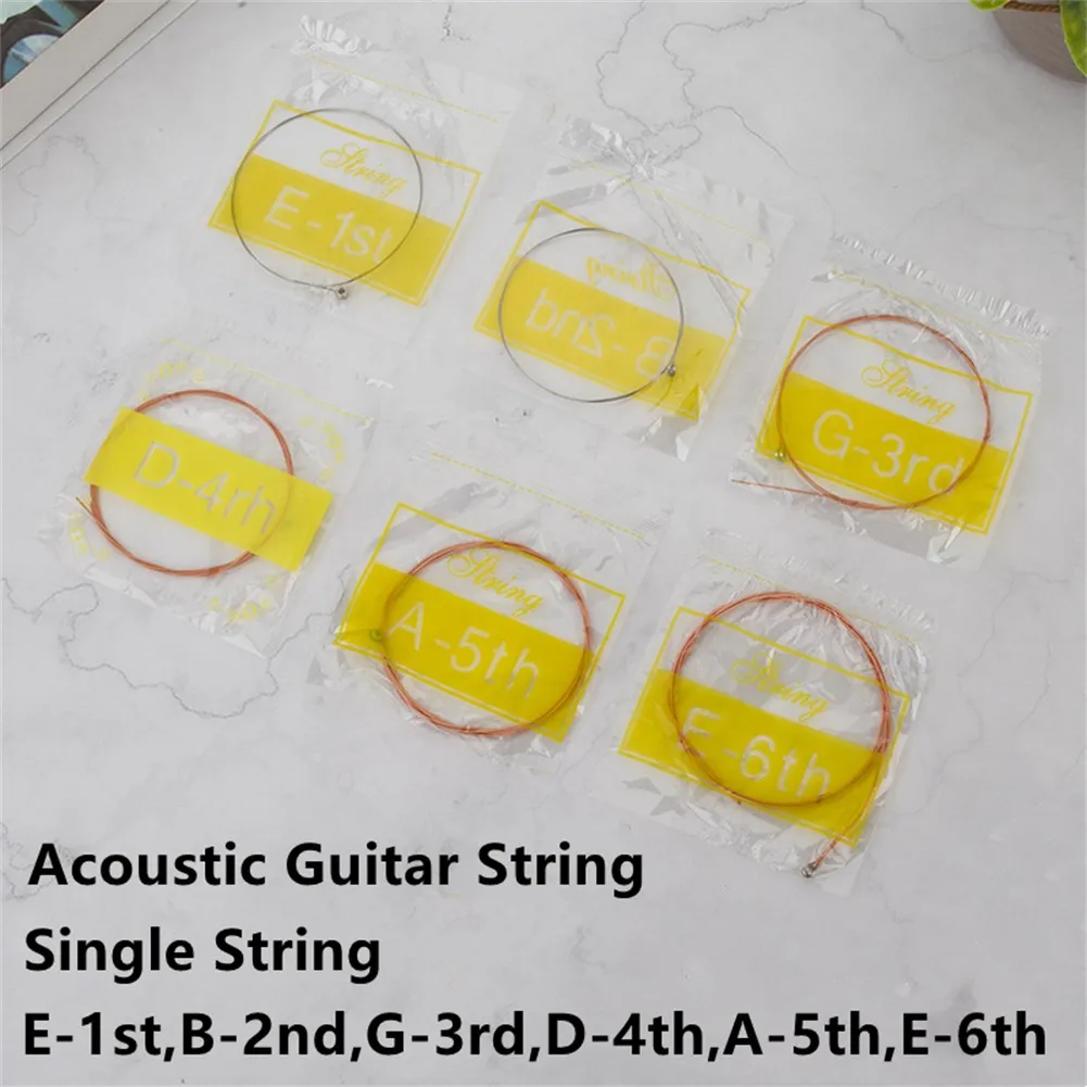 

1pcs Acoustic Guitar String E B G D A Single String Gauges 012 014 024 027 035 040 E 1st B 2nd G 3rd D 4th A 5th E 6th Steel