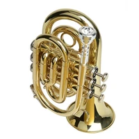 bacch handhorn instrument pocket trumpet portable handhorn b flat cornet portable mini cornet