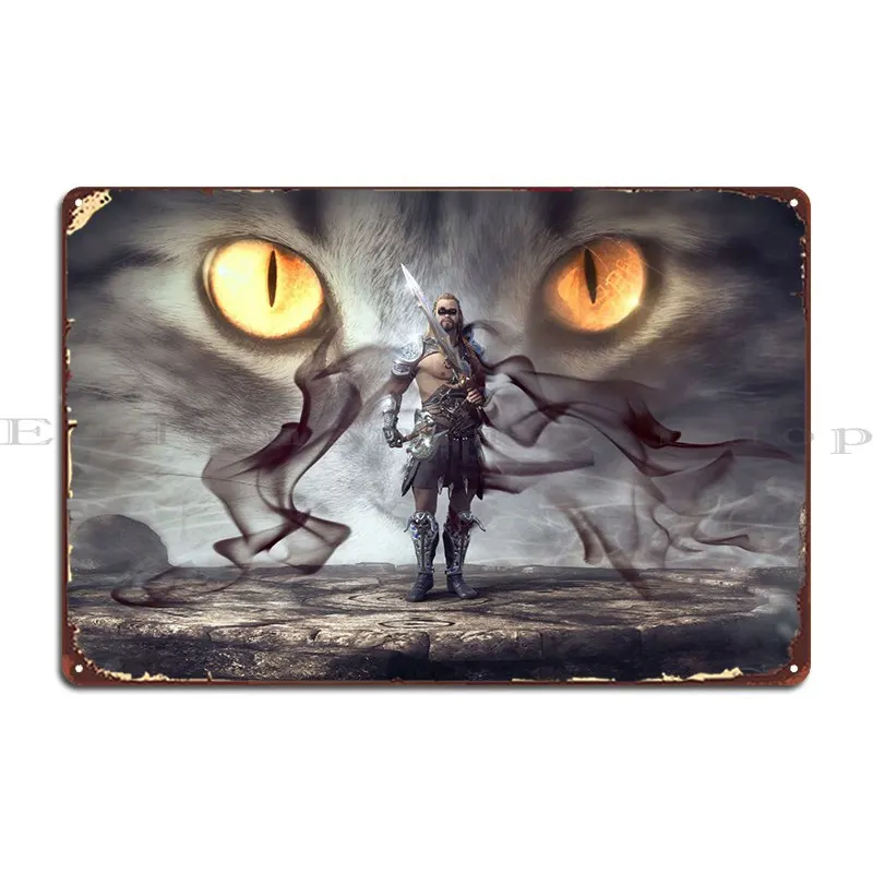 

Металлический знак с изображением кота и духа, винтажный домашний бар, жестяной Плакат на заказ