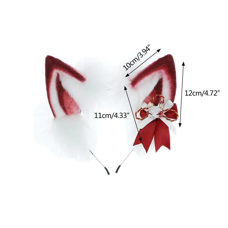 Модная плюшевая повязка на голову с кошачьими ушками банты лисы необычный