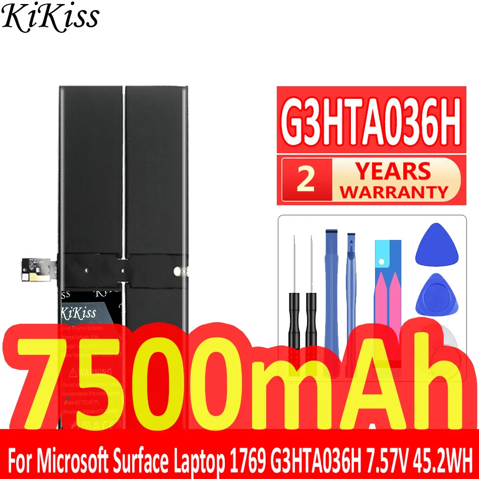 

KiKiss Laptop Battery For Microsoft Surface Laptop 1769 G3HTA036H Batteries + Free Tools