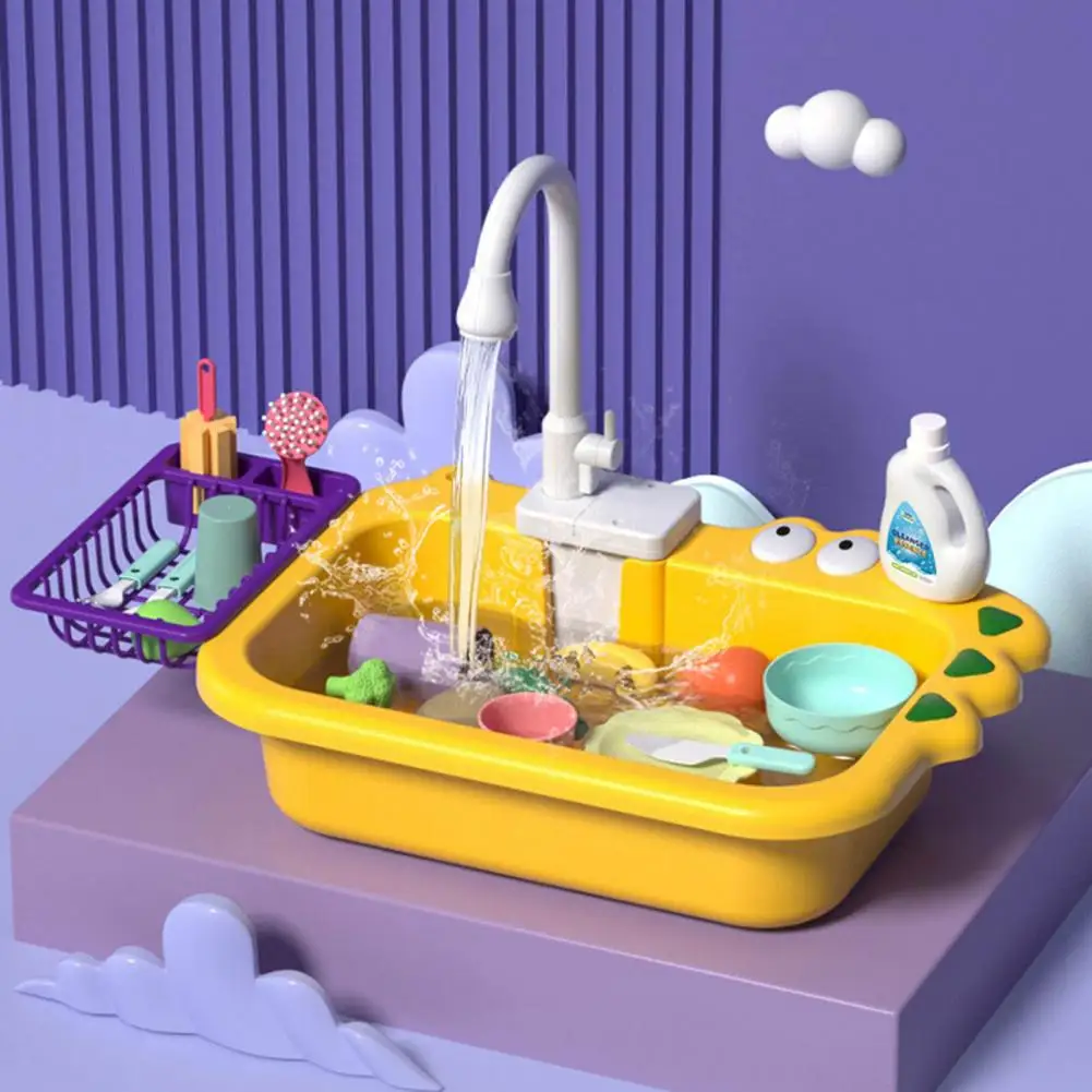

Learn to Do Housework Toy Realistic 7l Children's Electric Dishwasher Kitchen Toy Set for Girls Simulation Playset for Girls