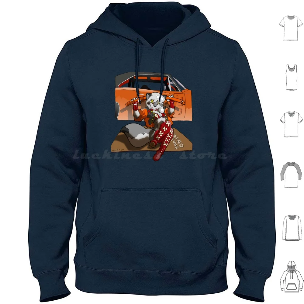 

Wolf Girl Hoodies Long Sleeve Anthro Girl Grindhouse Leather Suit Swim Wolf