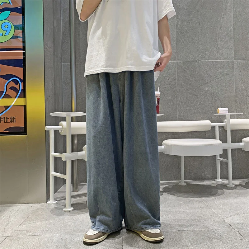 Blue Jeans Baggy Men's Fashion Oversized Casual Wide Leg Jeans Men Streetwear Loose Hip Hop Straight Denim Pants Mens Trousers