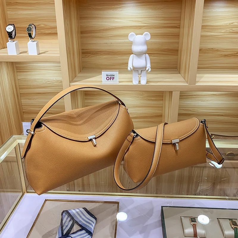 

Новые сумки 2023, шведская нишевая женская сумка Toteme с Т-образной пряжкой, простой дорожный вместительный мессенджер через плечо