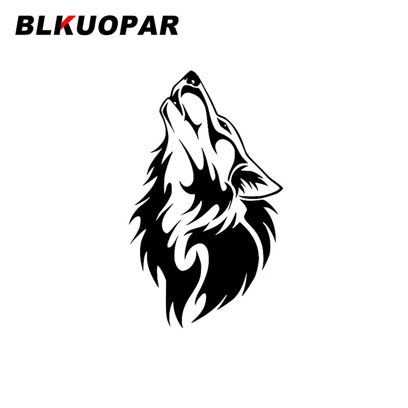 

BLKUOPAR Воющий волк Автомобильная наклейка креативная устойчивая к царапинам оригинальная наклейка забавная Персонализированная Автомобильная этикетка на лобовое стекло Кондиционер