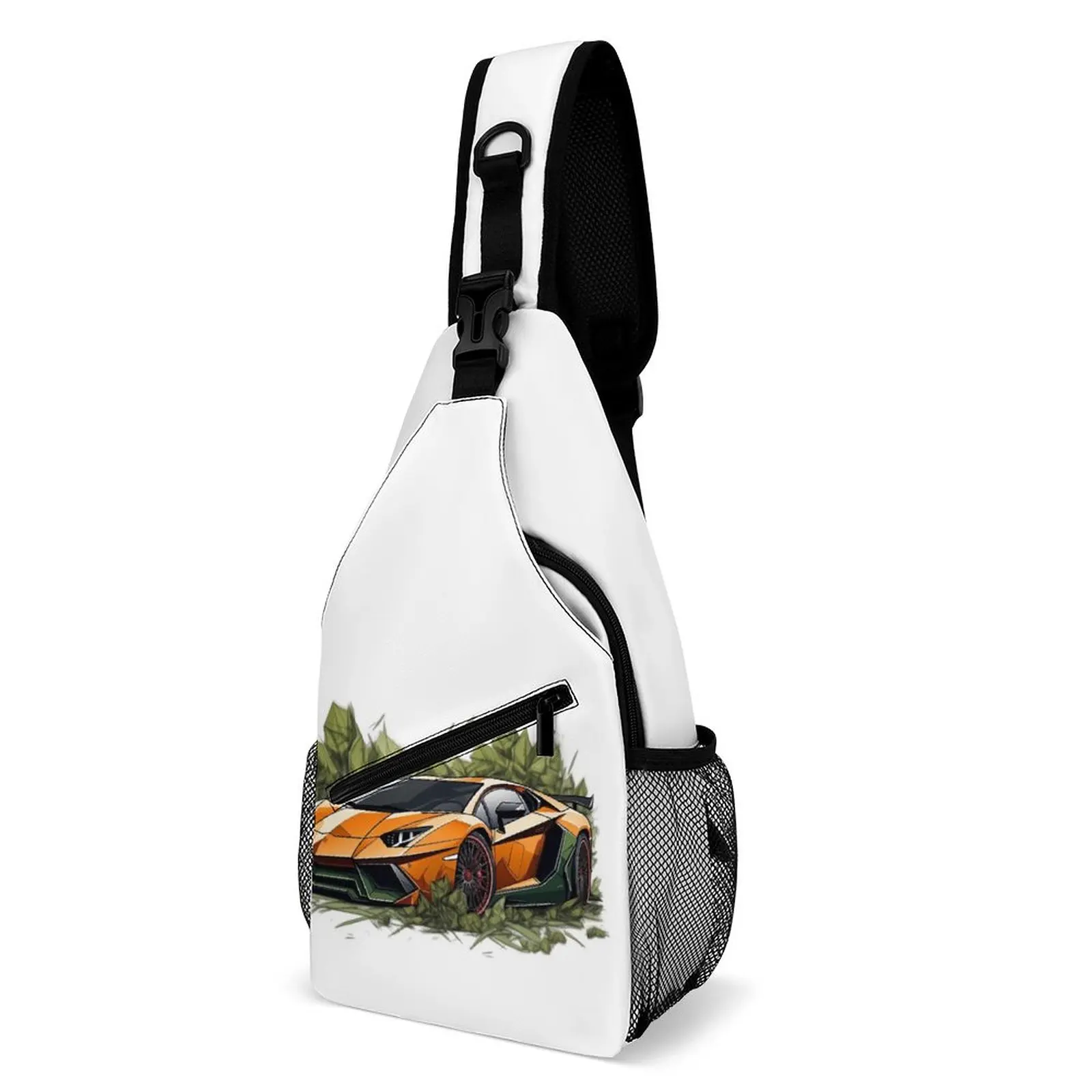 

Luxury Sports Car Shoulder Bags Cartoon Nature Style Leisure Chest Bag Men Travel Daily Sling Bag Phone Print Crossbody Bags
