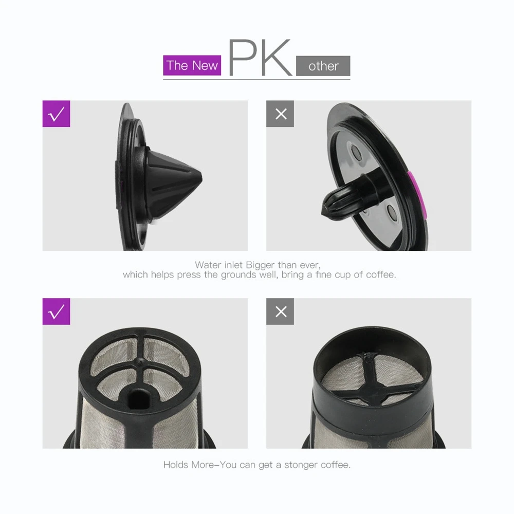 5 шт. Многоразовые K-чашки 2 0 одна чашка кофемашины многоразовые kcup кофейные