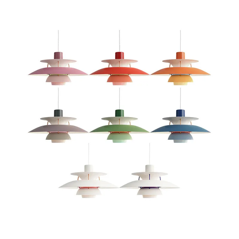 

Nordic Dining Room Pendant Light Louis Poulsen PH5 Hanging Lamp UFO Lampshade Design Bedroom Ceiling Chandelier Droplight Lustre