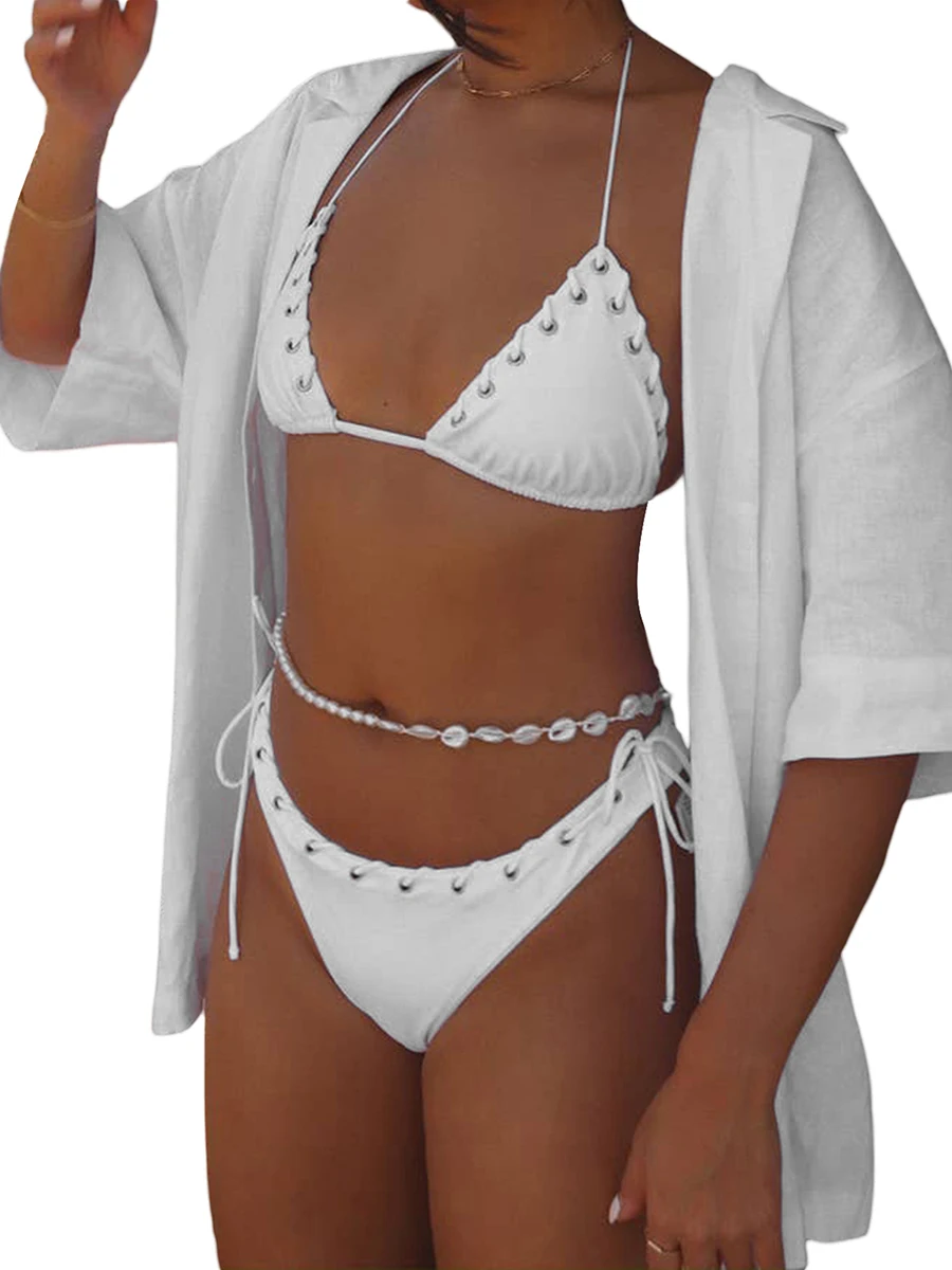 Женский купальный костюм из 2 предметов стринги цветочный бюстгальтер на