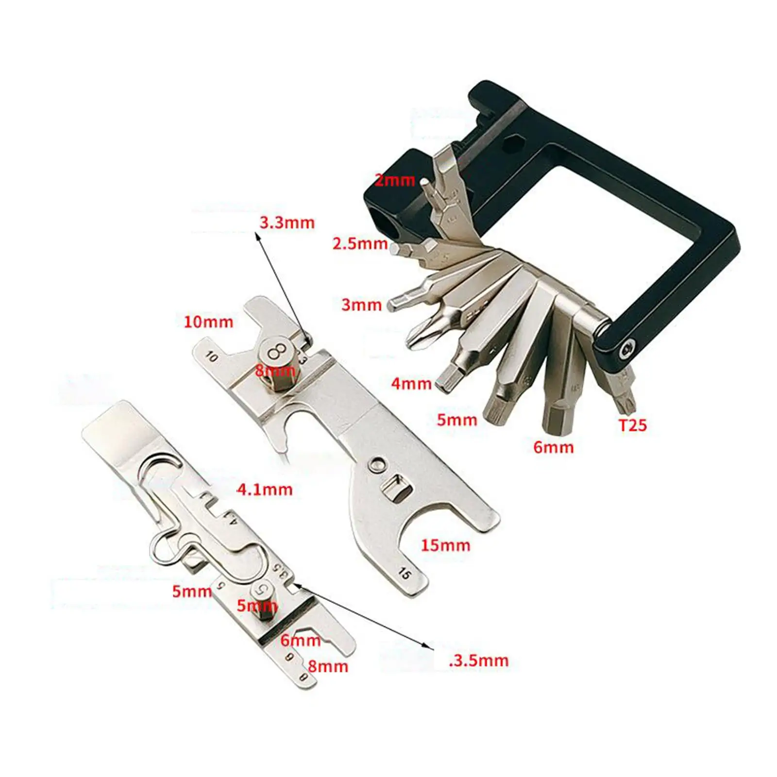 

Folding Tool Kit Multifunctional Cycling Screwdriver Multi Socket Wrench Chain Remover Bicycle Tools Set