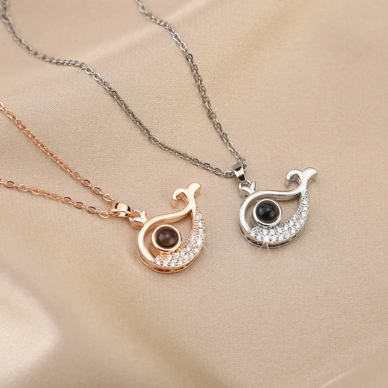 Пользовательская фотография проекционирование ecklace Дельфин Подвеска