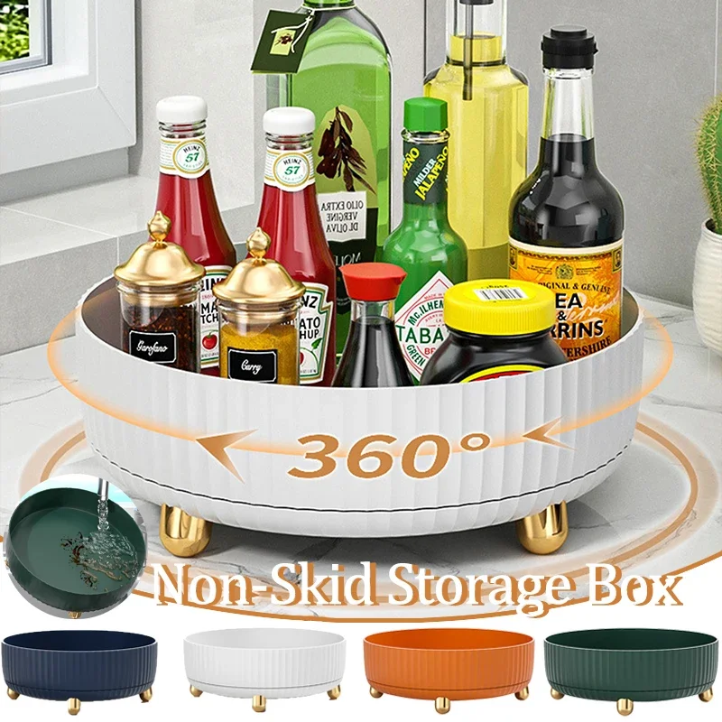НОВАЯ вращающаяся на 360° нескользящая полка для специй шкаф кладовой поворотный