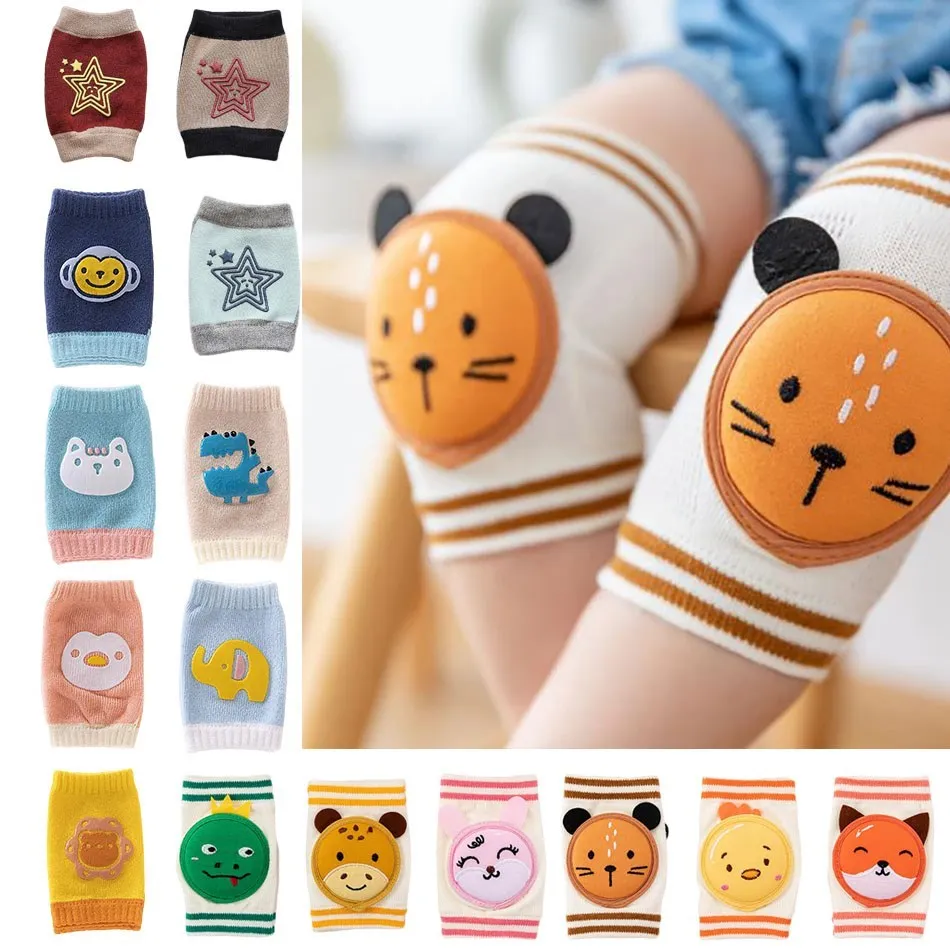 

Boys Girls Knee Protector Infant Crawling Short Pads Baby Anti Slip Floor Accessories Kids Cartoon Leg Warmer 0-36 Months 2022