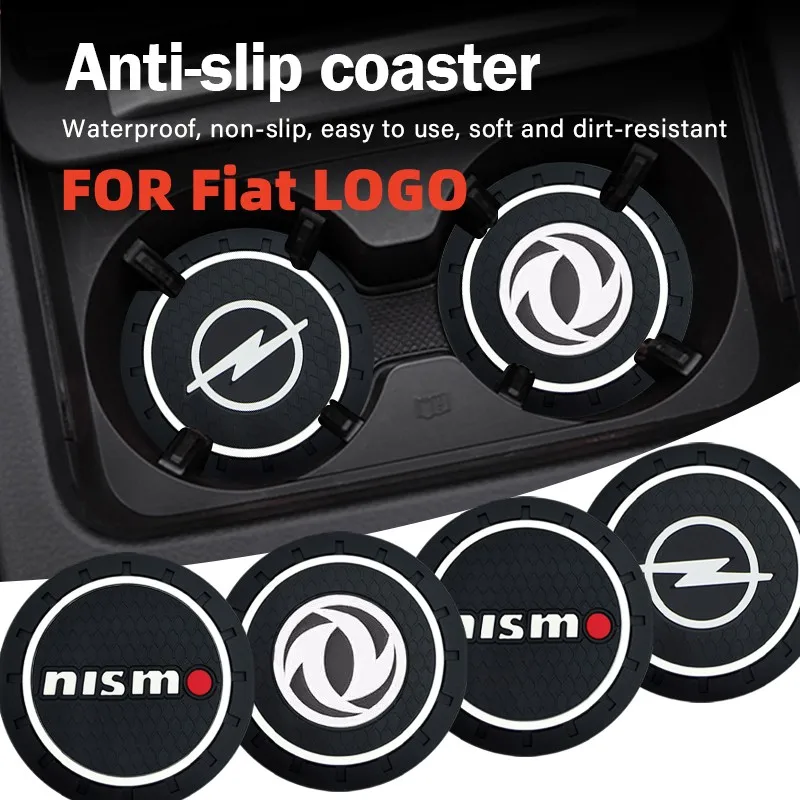 

1pcs Car Coaster Water Cup Bottle Holder Mat Anti-Slip Pad for Fiat Panda Bravo Punto Croma 500 595 Tipo Car Accessories Decor