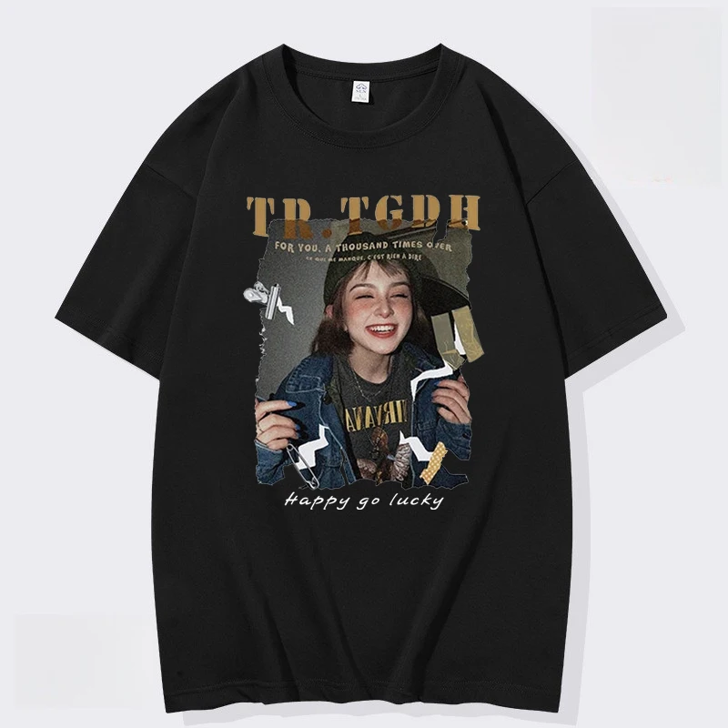 

Summer Women's Cotton T-shirt Little Girl Print Creative Fun Top Plus Size Retro Short Sleeve Unisex Top