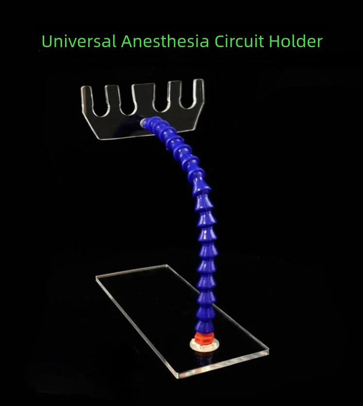 Фото Держатель дыхательного цепи для ветеринарной анестезии, кронштейн из акриловой трубки из нержавеющей стали для ICU/хирургии, U-образные пазы 130, 25x47 мм, простая установка №5