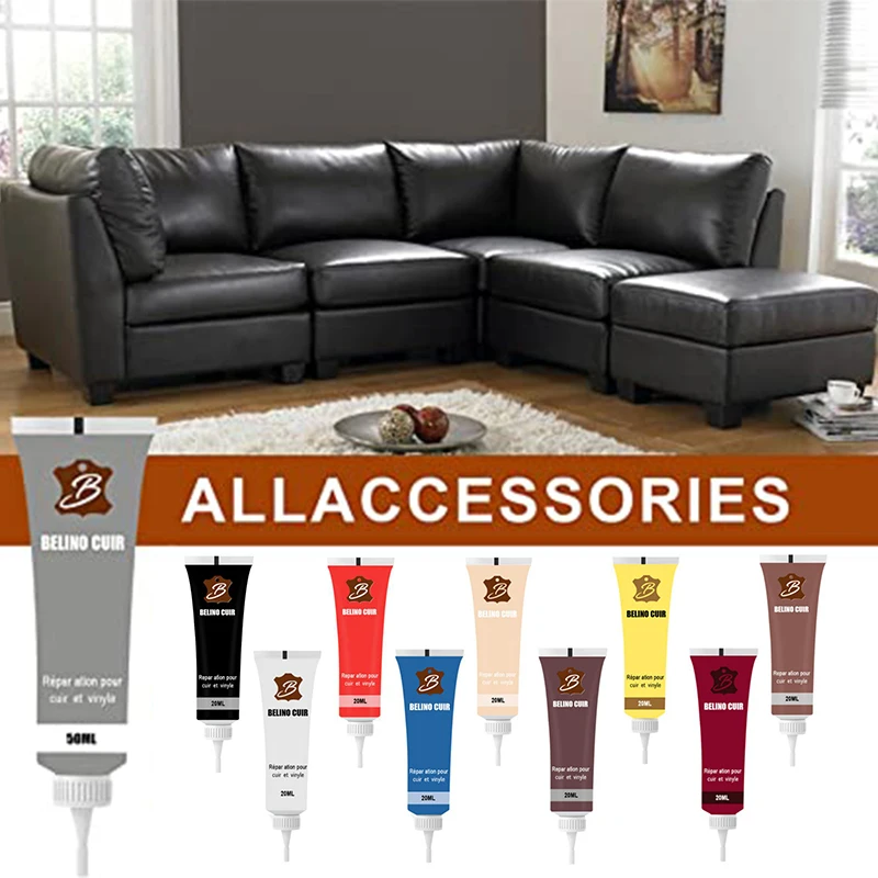 

20ml Car Colorful Leather Scratches Repair Gel Crack Seat Leather Refurbishing Cream Repair Paste Auto Repairing Accessories