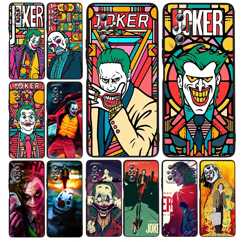 

Art Movie Joker Luxury Cool Phone Case For Xiaomi Redmi Note 12 11E 11S 11 11T 10 10S 9 9T 9S 8 8T Pro Plus 5G Black Cover