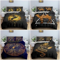 sacred geometry pattern duvet cover luxury bedding set rainbow unicorn and camel desert art design bedclothes bed decor 23pcs