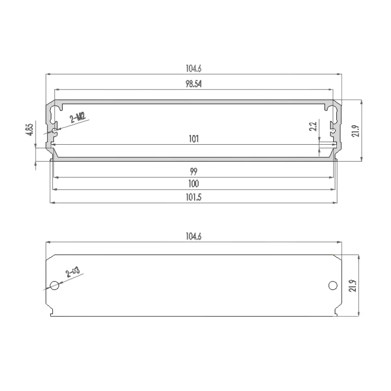Корпус интегрированного контроллера из алюминиевого сплава с плоским корпусом