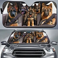 funny 3d german shepherd pattern car windshield sunshade car accessories sun shade protect auto decoration for men