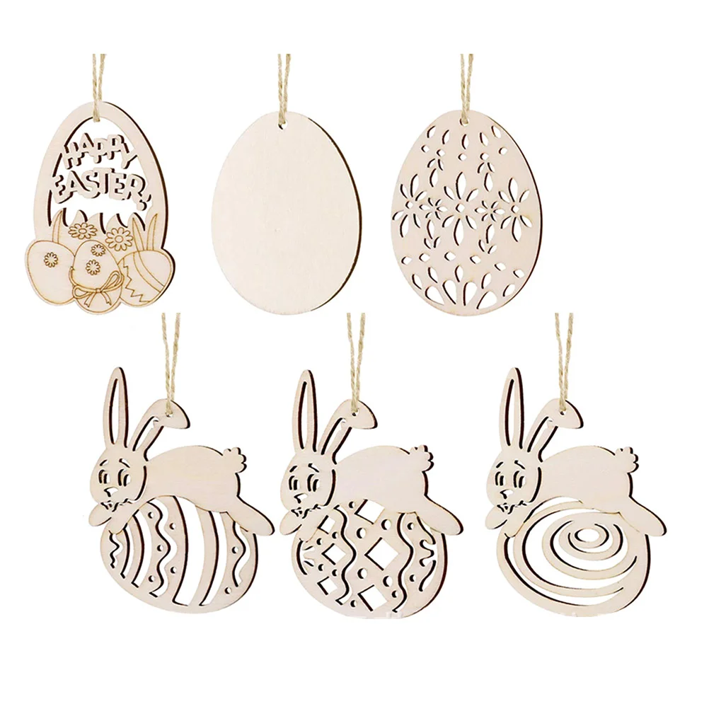 

Unfinished Cutouts Favor Tags Embellishment Egg Ornaments Diy Shapes Blank Rabbit Party Crafts Hanging