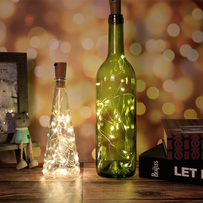 

2m 20LED Battery-powered Cork Bottle Light DIY LED Light Bar Light Birthday Party Wine Bottle Stopper Light Bar
