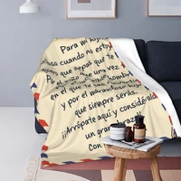 spanish letter to my son blanket express love flannel blanket bedroom sofa printing lightweight bedspread